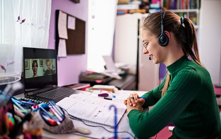 Student studying at her desk - Planning for the Future of Education Technology