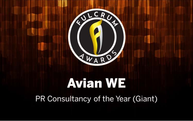 Fulcrum Awards AVIAN WE PR Consultancy of the Year (Giant)